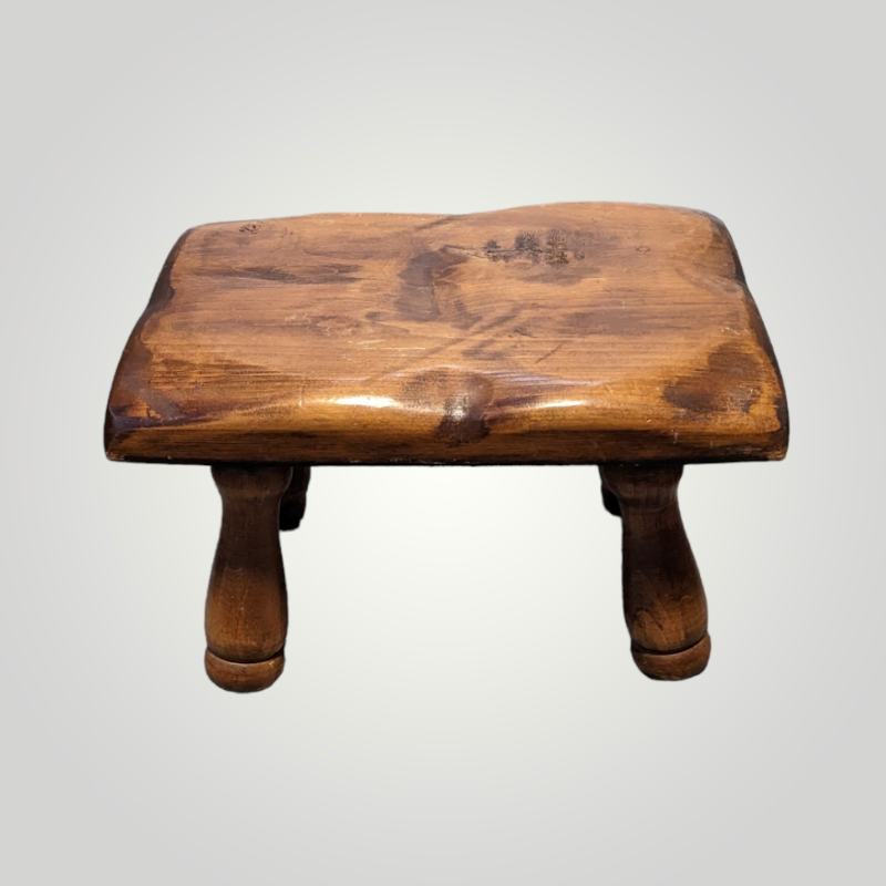 Vintage store wooden footstool